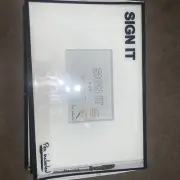 30th Wooden 3D Signature Sign It White Block with Black Pen