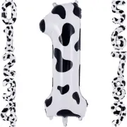 Cow Print Number 1 Balloon Large 40 Inch Cow Number Birthday Balloons Foil My...