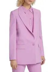NWT-Marella Cordova Single Button Blazer Jacket Women's Size 12 -Lilac-$435