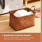 Portable Storage Basket Brown Home Storage Convenient Picnic Basket Laundry