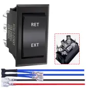 6 Pin Momentary RV Jack Switch 12V DC Reverse Polarity Rocker Switch 20A (On)-Of