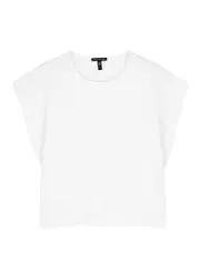 Eileen Fisher Linen-blend top - White - XS XS