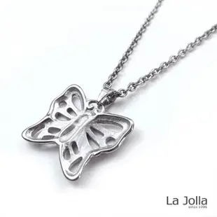 【La Jolla】蝶舞甜心 純鈦墜項鍊(銀色)