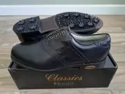 NEW Footjoy Classics Dry Premiere Mens Golf Shoes 50709 BLK/BLK Ostrich 11.5C