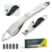 Caulking Tool Kit, Stainless Steel Caulk Remover Tool, 4 in 1 Grout Removal T...