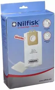 NILFISK POWER AND SELECT GENUINE DISPOSABLE BAGS 4 PACK 128389187