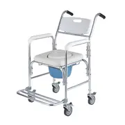 MediPro Commode Chair Bathroom Bedside Foldable Toilet Chair Shower Seat