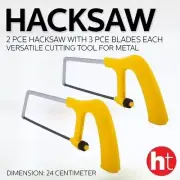 Handy Hardware [2PCE] Hacksaw With 2 Blades Each 24cm