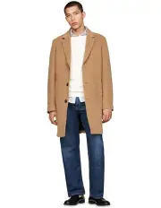 [Tommy Hilfiger] Smart Casual Wool Rich Coat in Brown