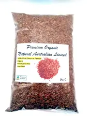 Organic Brown Linseed Flaxseed 1kg -BB 14-12-26 Non GMO Omega3 6 Fibre-FreePost