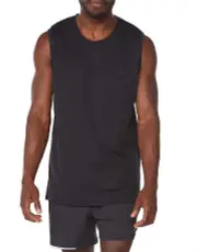 2XU Aero Mens Running Tank - Black/Silver Reflective - XXL