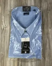 Van Heusen Poplin Big Fit Point Collar Long Sleeve Dress Shirt 22 34/35, New
