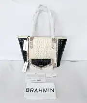 BRAHMIN IVORY IGUANA ROCKVILLE MEDIUM ASHER W/VERONICA WALLET #CHIC#