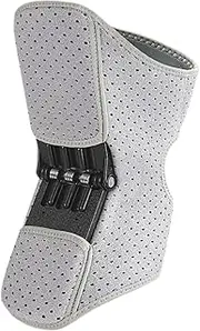 Perfeclan Knee Protection Booster Assistive Device Protector Joint Support Spring Stabilizer Knee Brace for Hiking Climbing Squat, Silver Gray