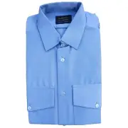 Mens VAN HEUSEN Shirt vintage NYLON/TERYLENE Security Pilot Work Made in England