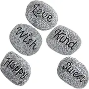 Milisten 5 Pack Mini Stones for Vases Aquariums Natural Decorative Pebbles Polished Landscape Rocks Outdoor Garden Ornaments