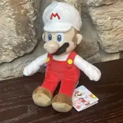 Super Mario Plush All Star Collection 10” Mario White Hat Sanei 2017 NWT