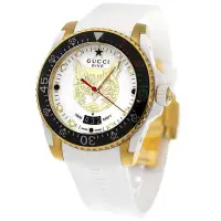 在飛比找Yahoo!奇摩拍賣優惠-GUCCI YA136322 古馳 手錶 40mm  白底貓