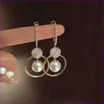 925 SILVER FASHION KOREAN OVERSIZED WHITE PEARL DROP EARRING