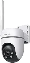 TP-Link Tapo Outdoor Pan/Tilt 4G LTE Camera, 4G/Wired Connection, Free AI Detection, FHD, Sound/Light Alarm, Starlight Colour, 360°, PoE/DC Power Supply, IP66, Local or Cloud Storage(TC40GW)