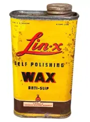 Vintage Lin-X Sherwin Williams Self Polishing Wax Can Metal Advertising NOS