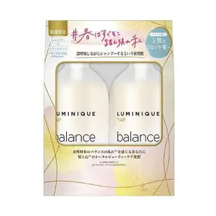 【LUX 麗仕】日本限定版LUMINIQUE BALANCE 深層保濕洗護髮試用套組(洗髮精380g+護髮素380g)