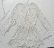 Zimmerman White Silk Playsuit Size 1 Nwt Retail $395
