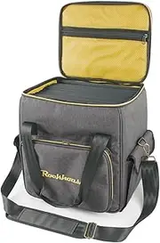 Rockhouse Vinyl Record Album Storage Case, Water Resistant Shoulder & Hand Carry Bag for Gig, Travel, Holds 45 LP Records Organizer Accessories for DJ, Collector