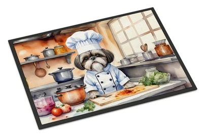 NEW Shih Tzu The Chef Doormat Front Door Mat Indoor Outdoor Rugs for Entryway,