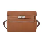 HERMES 愛馬仕 KELLY MESSENGER PM 25CM BARENIA馬鞍牛皮斜背郵差包(34馬鞍棕/W刻/銀釦)