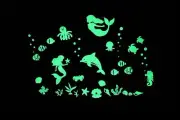 GLOPLAY Under The Sea Series (53pcs/Pack), Glow in The Dark Educational Wall