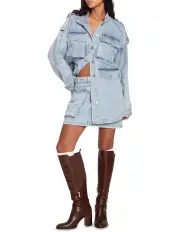 [Belle & Bloom] Distant Love Overshirt in Stonewash