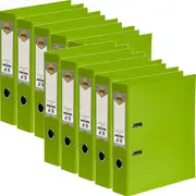 Marbig Linen Lever Arch File Folder PE A4 75mm (Lime Green) [Box 10]