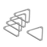 Metal Triangle Ring Buckle 35mm(1.38") Inner Width for DIY Silver Tone 15pcs
