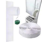 Sliding Door Seal Kit - Adjustable AC Window Seal - Weatherproofing Insulation Kits, Horizontal Sliding Kit, Drawstring Structure Design for 5.9 Inch AC Exhaust Hose