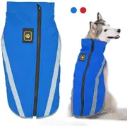 Winter Warm Fleece Waterproof Windproof Reflective Pet Snowsuit for Medium, Large Dogs
