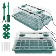 2pcs 40 Holes Seed Trays with Grow Light Full Spectrum Plants Propagator Trays