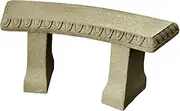 Garden Bench – Natural Sandstone Appearance – HDPE polyethylene Plastic – Lightweight – 12” Height