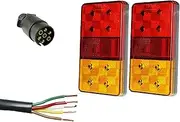 Led Trailer Tail Light Kit Pair Plug, 8M 5 Core Wire Caravan Boat Ute Waterproof