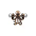 Surgical Steel Ear Cartilage Helix Cuff 16 Gauge Barbell With Octopus