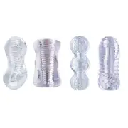 Male Clear Masturbator Penis Stroker Silicone Soft Transparent Pussy silicone,th