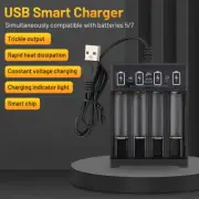 Universal 4 Slot Multi Battery Charger For AA AAA Rechargeable Batteries Black