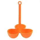 Egg Cooker 3 Holes Food Cooking Drainage Eggs Poaching Cup Bowl Long Handle