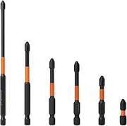 6 Pcs Impact Hex Head Wrench Drill Bit Set, S2 Steel Hex Bits Set H2-H6 1/4 Inch Head Hardness Anti-Slip Screwdriver Quick Release Shank Screwdriver Bits Set, for Power Screwdriver Impact Drill
