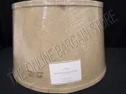 Pottery Barn PB Tapered Drum TEXTURED Table Floor Lamp Light Shade LARGE burlap