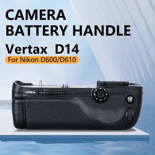Pixel MB-D14 DSLR 電池手柄適用於尼康 D600/D610 相機手柄支架快門釋放按鈕尼康電池手柄