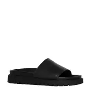 ROWDY BLACK LEATHER SANDALS