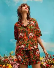 PETER ALEXANDER Wizard of Oz Floral PJ Pyjama Top Short Set Size S RRP $129 BNWT