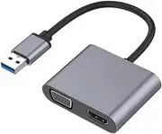 Computer USB to VGA Cable | Monitor Computer High Definition USB to VGA Cable - Entertainment Display Video Cord Laptops Tablets Solution for Movies, Meetings