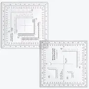 Topographical Map Scale Set, UTM MGRS Military Map Protractor and Coordinate Scale, Clear Mapping Tools Smart Map Readers for Land Navigation Grid Reading Drawing Hiking